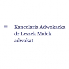 Kancelaria Adwokacka dr Leszek Małek adwokat