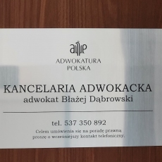 Adwokat Błażej Dąbrowski, Kancelaria Adwokacka